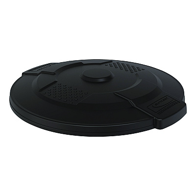 Suncast Commercial Utility Trash Can Lid for 32 gal Trash Can, 22.22" Diameter x 3", Black (TCU32GLIDD)