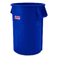 Suncast Commercial Injection Molded Utility Trash Can, 44 gal, Plastic/Resin, Blue (TCU44BL)