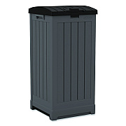 Suncast 36 to 39 Gallon Trash Hideaway, Plastic/Resin, Peppercorn/Black (GH3900)