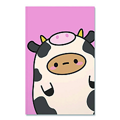 Denik Smoko Tayto Mootato Layflat Notebook, 1-Subject, Medium/College Rule, Pink/White/Brown Cover, (72) 8 x 5 Sheets (LFC1884L)