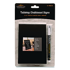 General Printing & Design Tabletop Chalkboard Signs, Black Surface, 4 x 6, 3/Pack (EGPHD0509S)