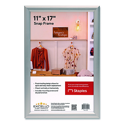 General Printing & Design Poster Holder, Aluminum, 11 x 17, Silver (EGPSF1117S)