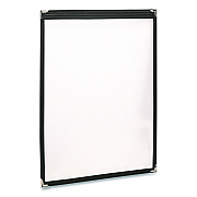 General Printing & Design Menu Holder For 8.5 x 11 Menus, Portrait Orientation, 2-View, 9.3 x 12 Holder, Clear/Black/Silver, 10/Pack (SPLSMENU2)