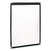 General Printing & Design Menu Holder For 11 x 17 Menus, Portrait Orientation, 11.7 x 18, Clear/Black/Silver (SPLSMENU1117)