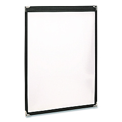 General Printing & Design Menu Holder For 11 x 17 Menus, Portrait Orientation, 11.7 x 18, Clear/Black/Silver (SPLSMENU1117)