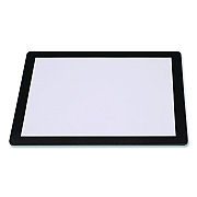 General Printing & Design Menu Holder For 8.5 x 11 Menus, Landscape Orientation, 12.6 x 10.2 Holder, Clear/Black (SPLSMENU8511)