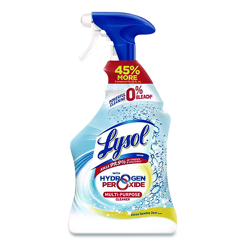 LYSOL Multi-Purpose Cleaner with Hydrogen Peroxide, Citrus Sparkle Zest Scent, 32 oz Trigger Spray Bottle (1920089289)