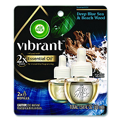 Air Wick Scented Oil Refill, Deep Blue Sea and Beach Wood, 0.67 oz, 2/Pack (6233800123)