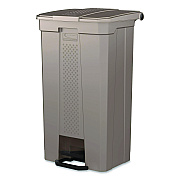 Suncast Commercial Step-On Trash Can, 23 gal, Resin, Platinum Metallic (TCST23)