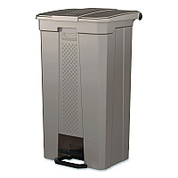 Suncast Commercial Step-On Trash Can, 23 gal, Resin, Platinum Metallic (TCST23)