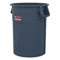 Suncast Commercial Injection Molded Utility Trash Can, 20 gal, Resin, Gray (TCU20)