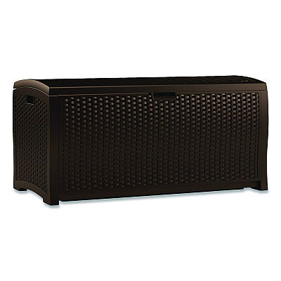 Suncast Large Deck Box, 13.23 cu ft, 50" x 25.5" x 25.5", Java (DBW9200)