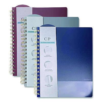 Carolina Pad Noted Neutrals Ideal Notebook, Management Format with Narrow Ruling, Randomly Assorted Cover Colors, (100) 9.5 x 7.35 Sheets (13054)