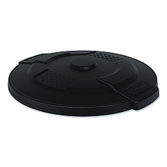 Suncast Commercial Utility Trash Can Lid for 20 gal Trash Can, 19.74" Diameter x 2.9", Black (TCU20GLIDD)