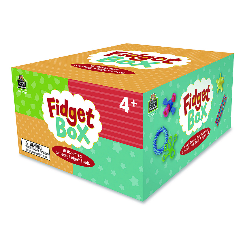 Teacher Created Resources Fidget Box, Ages 4 and Up, Assorted Colors, 18 Pieces (TCR20361)