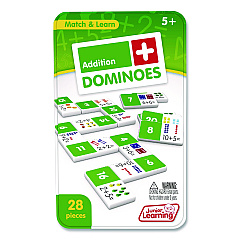 Junior Learning Inc Addition Dominoes, 1 to 2 Players, Grades K to 2, 28 Pieces (481)