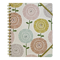 Carolina Pad Down to Earth Ideal Notebook, 3 Sections, Medium/College Rule, Randomly Assorted Cover Colors/Designs, (100) 8.75 x 7 Sheets (55041)
