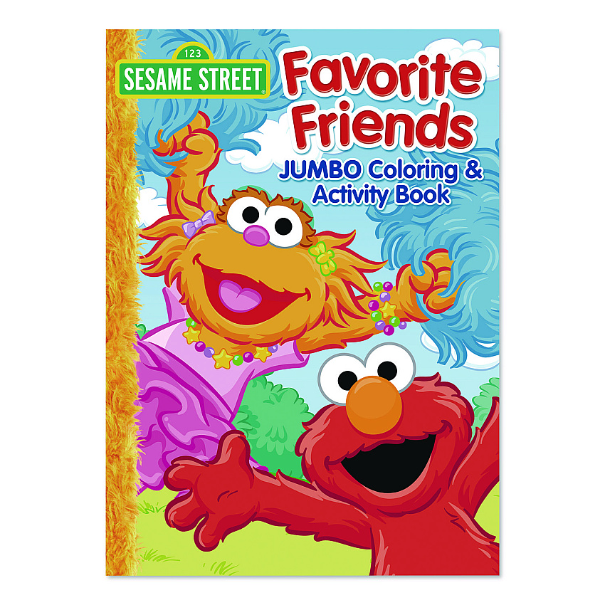 Sesame Street Favorite Friends Jumbo Coloring and Activity Book, Ages 3 and Up, 10.75 x 7.75 Sheets, 64 Pages (417331)