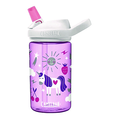 CamelBak Eddy + Kids Water Bottle, Unicorn Design, 12 oz, Multicolor (2665501035)
