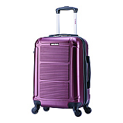 InUSA Luggage Pilot Hard Side Carry-On Suitcase, Four-Wheeled Spinner, 14.37 x 8.86 x 21.46, Wine (IUPIL00SWIN)