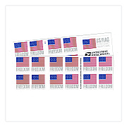 United States Postal Service First-Class Forever Stamps, U.S. Flag, 20/Book (FOREVERFLAG2)