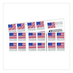 United States Postal Service First-Class Forever Stamps, U.S. Flag, 20/Book (FOREVERFLAG2)