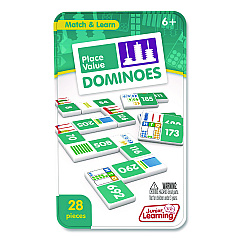 Junior Learning Inc Place Value Dominoes, 1 to 2 Players, Grades 1 to 7, 28 Pieces (489)