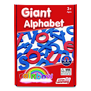 Junior Learning Inc Rainbow Giant Alphabet, Lowercase Letters, +/- 3" Tall, Blue Consonants, Red Vowels, 26 Pieces (606)