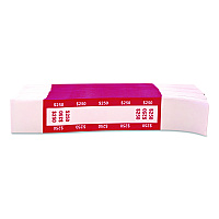 CONTROLTEK Currency Straps, $250, Self-Adhesive, 1,000/Pack (560018)