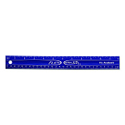 Bostitch Lockermate Flexi Ruler, Standard/Metric, 12" Long, Blue (01137BLUE)