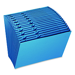 Pendaflex Colored Standard Reinforced Expanding Wallet, 21 Sections, 1/3-Cut Straight Tabs, Letter, Blue (17ABLU)