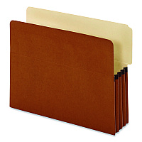 Pendaflex End Tab File Pocket, 3.5" Expansion, Letter Size, Redrope, 10/Box (63624P)
