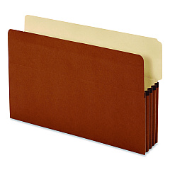 Pendaflex End Tab FIle Pocket, 3.5" Expansion, Legal Size, Redrope, 10/Box (64624P)