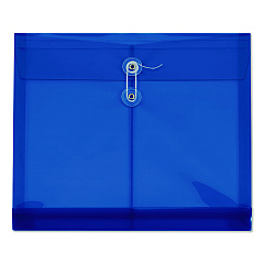 Pendaflex Poly Document File, String and Button Closure, 10 x 13, Blue, 5/Pack (84522GW)