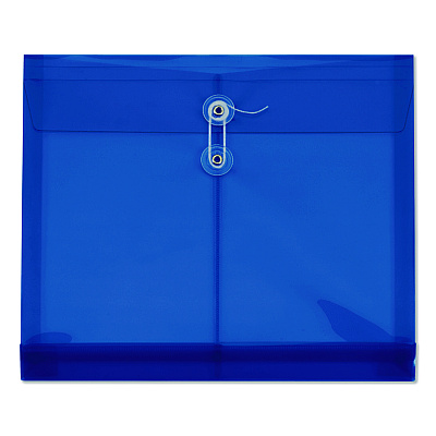 Pendaflex Poly Document File, String and Button Closure, 10 x 13, Blue, 5/Pack (84522GW)