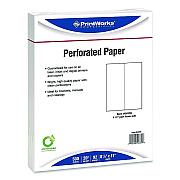 Printworks Perforated Paper, 92 Bright, Perforated 4.25" from Left, 8.5 x 11, White, 500 Sheets/Ream, 5 Reams/Carton (04339)