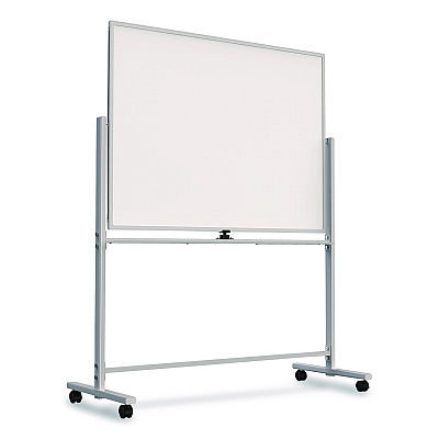 TRU RED Magnetic Steel Mobile Dry Erase Board, 4 ft x 3 ft, White Surface, Aluminum Frame (TR62619)
