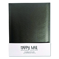 Happy Mail Self-Sealing Bubble Mailer, 6 x 9, Black, 12/Pack (245153)