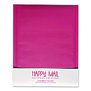 Happy Mail Self-Sealing Bubble Mailer, 8.5 x 11, Pink, 12/Pack (245158)