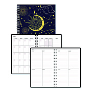 House of Doolittle Recycled Non-Dated Monthly/Weekly Planner, Celestial, Blue/Gold Cover, Undated (212144)