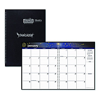 House of Doolittle Recycled Stargazer Monthly Planner, Stargazer Artwork, 11 x 7, Black Cover, 13-Month (Dec to Dec): 2026 (21602)