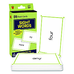 Carson-Dellosa Education Sight Words Flash Cards, Grades Pre-K to 1, 3.25" x 5.25", Assorted Colors, 54 Cards (0769664709)