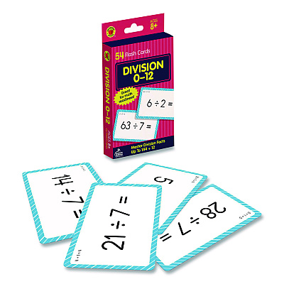 Carson-Dellosa Education Division 0 to 12 Flash Cards, Grades 4 to 6, 3.25" x 5.25", Assorted Colors, 54 Cards (0769677231)
