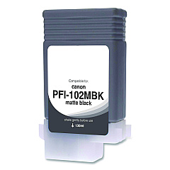 Clover Compatible Matte Black Ink, Replacement for PFI-102 (0894B001), 130 mL (WCPFI102MB)