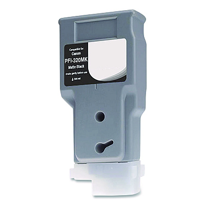 Clover Compatible Matte Black Ink, Replacement for PFI-320 (PFI-320MBK), 330 mL (WCPFI320MB)