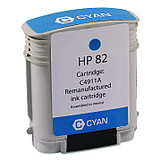 Clover Remanufactured Cyan High-Yield Ink, Replacement for 82 (C4911A), 69 mL (WH82C)