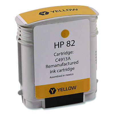Clover Remanufactured Yellow High-Yield Ink, Replacement for 82 (C4912A), 69 mL (WH82Y)