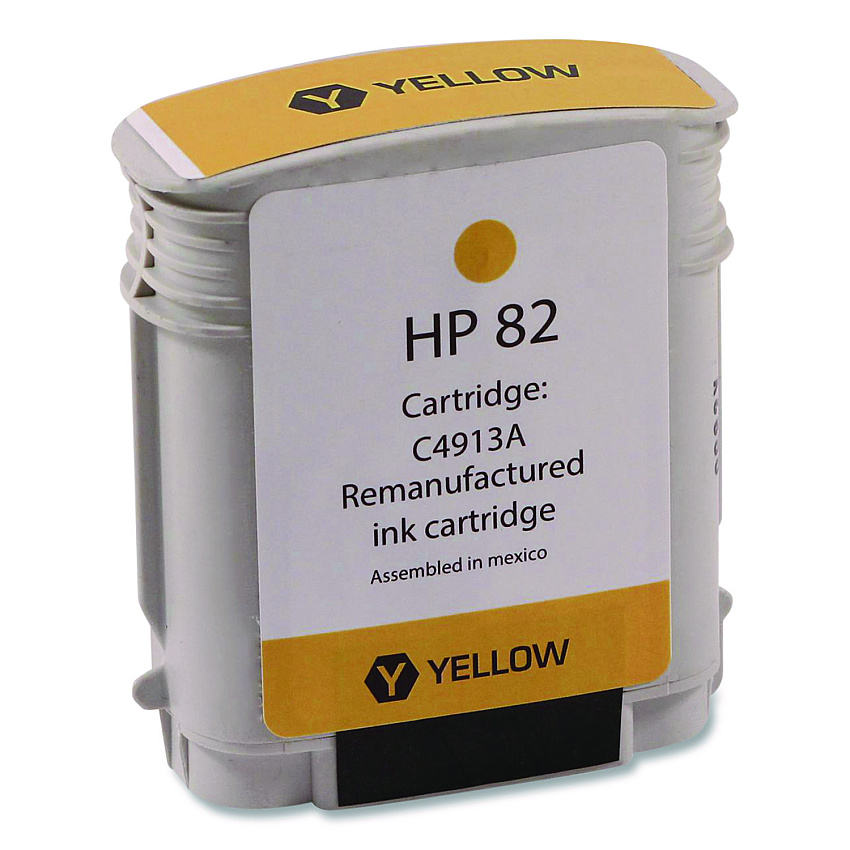 Clover Remanufactured Yellow High-Yield Ink, Replacement for 82 (C4912A), 69 mL (WH82Y)