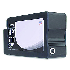 Clover Remanufactured Black Ink, Replacement for 711 (CZ133A), 80 mL (WH711B)