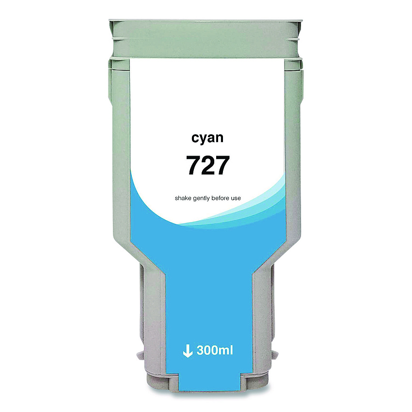 Clover Compatible Cyan High-Yield Ink, Replacement for 727XL (F9J76A), 300 mL (WH727XLC)